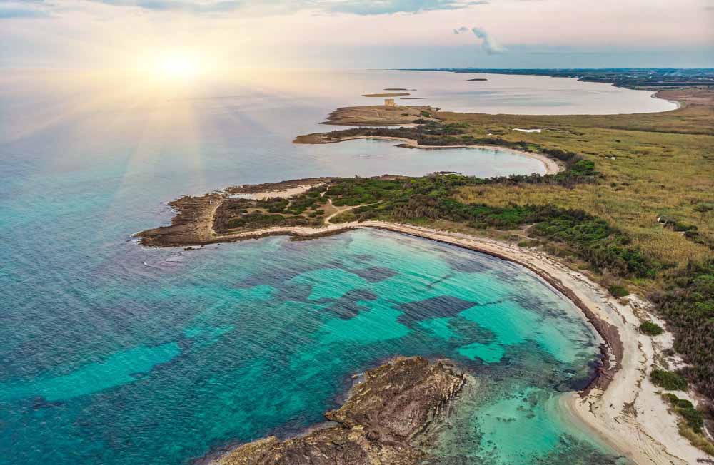 Aerial,View,Torre,Guaceto,Natural,Reserve,,Apulia